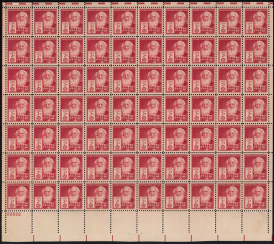 U.S. #890 Samuel F. B. Morse Pane of 70