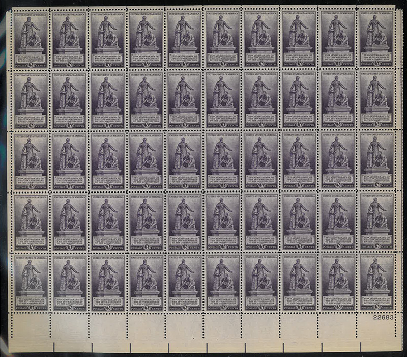 U.S. #902 Thirteenth Amendment Sheet of 50