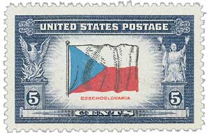 U.S. #910 Flag of Czechoslovakia MNH