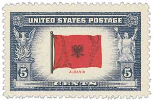 U.S. #918 Flag of Albania MNH