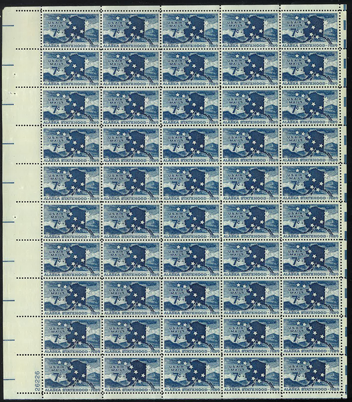 U.S.#C53 Alaska Statehood Pane of 50