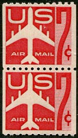 U.S. #C61 7c Silhouette of Jet Coil Pair MNH