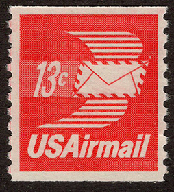 U.S. #C83 13c Winged Envelope Coil MNH
