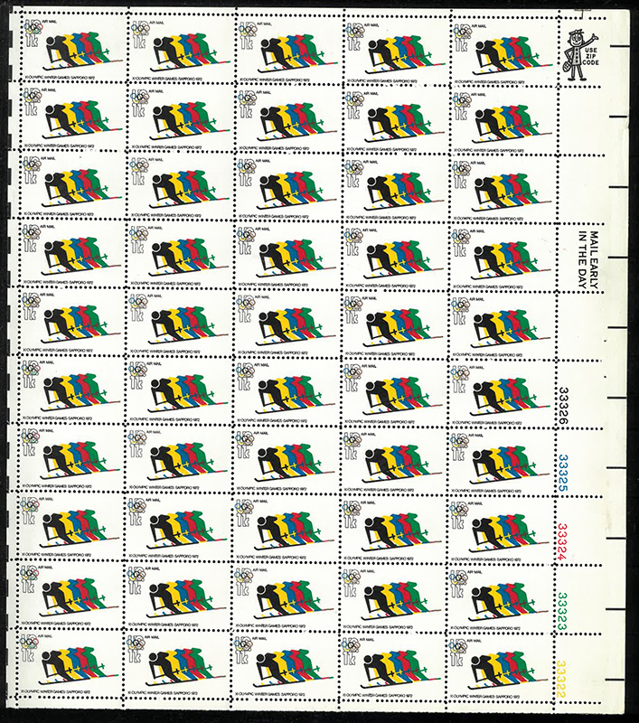 U.S. #C85 11c Olympic Games Pane of 50