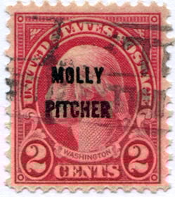 U.S. #646 'Molly Pitcher' Overprint Used