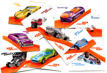 U.S. #5321-30 Hot Wheels, 10 Singles
