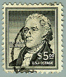 U.S. #1053 $5 Alexander Hamilton Used