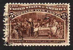 U.S. #234 Columbus Soliciting Aid 5c Used
