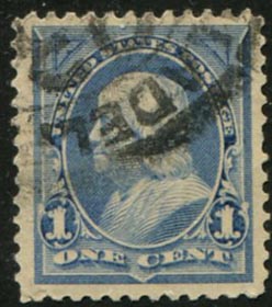 U.S. #246 1c Franklin, ultramarine Used