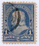 U.S. #247 1c Franklin, Blue Used