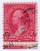 U.S. #250 Mint 2c Washington, carmine, type I - Used