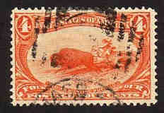 U.S. #287 Indian Hunting Buffalo 4c Used