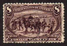 U.S. #289 Troops Guarding Wagon Train 8c Used