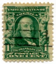 U.S. #300 1c Franklin Used