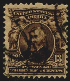 U.S. #308 13c Benjamin Harrison Used
