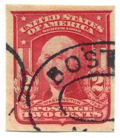 U.S. #320 Washington Imperforate 2c Used