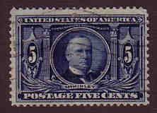 U.S. #326 William McKinley 5c Used