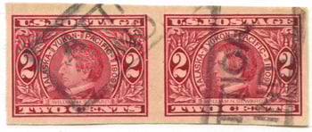 U.S. #371 Alaska-Yukon Pacific Imperf Used Pair