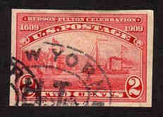 U.S. #373 Hudson-Fulton - Imperforate Used