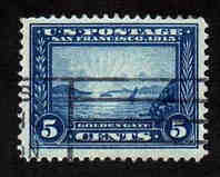 U.S. #399 Golden Gate 5c Used