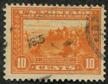 U.S. #400A San Francisco 10c - Orange Used