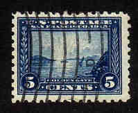 U.S. #403 Golden Gate 5c Used