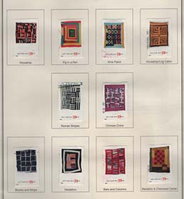U.S. #4089-98 Quilts of Gee's Bend, 10 Singles Used