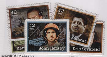 U.S. #4248-52 American Journalists, 5 Singles Used