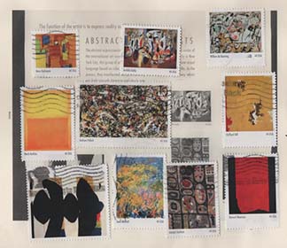 U.S. #4444a-j Abstract Expressionists, 10 Singles Used