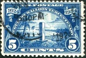 U.S. #616 Walloons Jan Ribault Monument Used