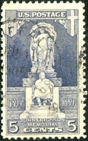 U.S. #628 Ericsson Memorial Used