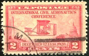 U.S. #649 Aeronautics Conference 2c Used
