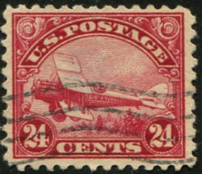 U.S. #C6 24c Biplane, Red Used