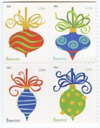 U.S. #4574a Holiday Baubles Setenant Block of 4 (AP)