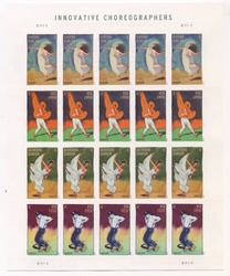 U.S. #4701 Innovative Choreographers Pane of 20