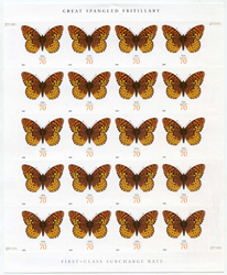 U.S. #4859 Great-Spangled Fritillary Pane