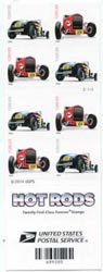 U.S. #4909b Hot Rods Dbl-Sided Booklet of 20