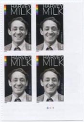 U.S. #4906 Harvey Milk, PNB of 4