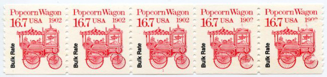 U.S. #2261 16.7c Popcorn Wagon 1902 PNC(5) #1