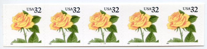U.S. #3054 32c Yellow Rose PNC(5) #5666