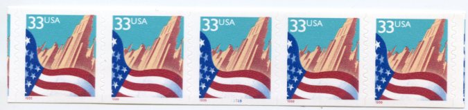 U.S. #3281 Flag over City PNC(5) #8888A