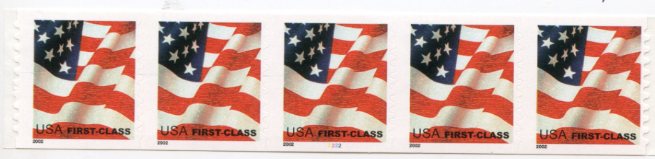 U.S. #3632 37c Flag Self-Adhesive PNC(5) #6666
