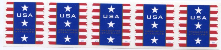 U.S. #4157 10c nondenominated Patriotic Banner PNC(5) #V111