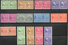 U.S. #839-51LP Presidential Issues Line Pairs MNH