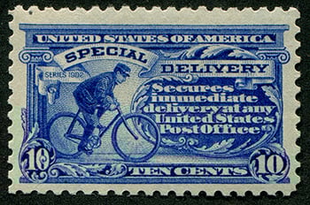 U.S. #E9 Messenger on Bicycle Mint