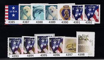 U.S. #4385-4398 Regular Issues 2009 MNH
