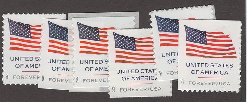 U.S. #6016-6021 2025 Flag Issues