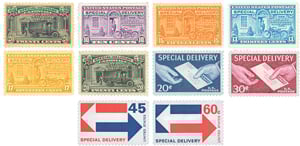 U.S. #E14-23 Special Delivery Stamps MNH