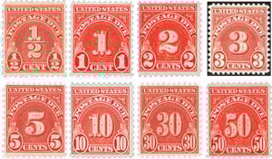 U.S. #J79-86 Postage Due of 1931 MNH