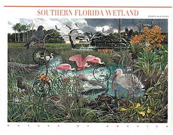 U.S. #4099 Nature of America - Southern Florida Wetland Used (FDC Cds)